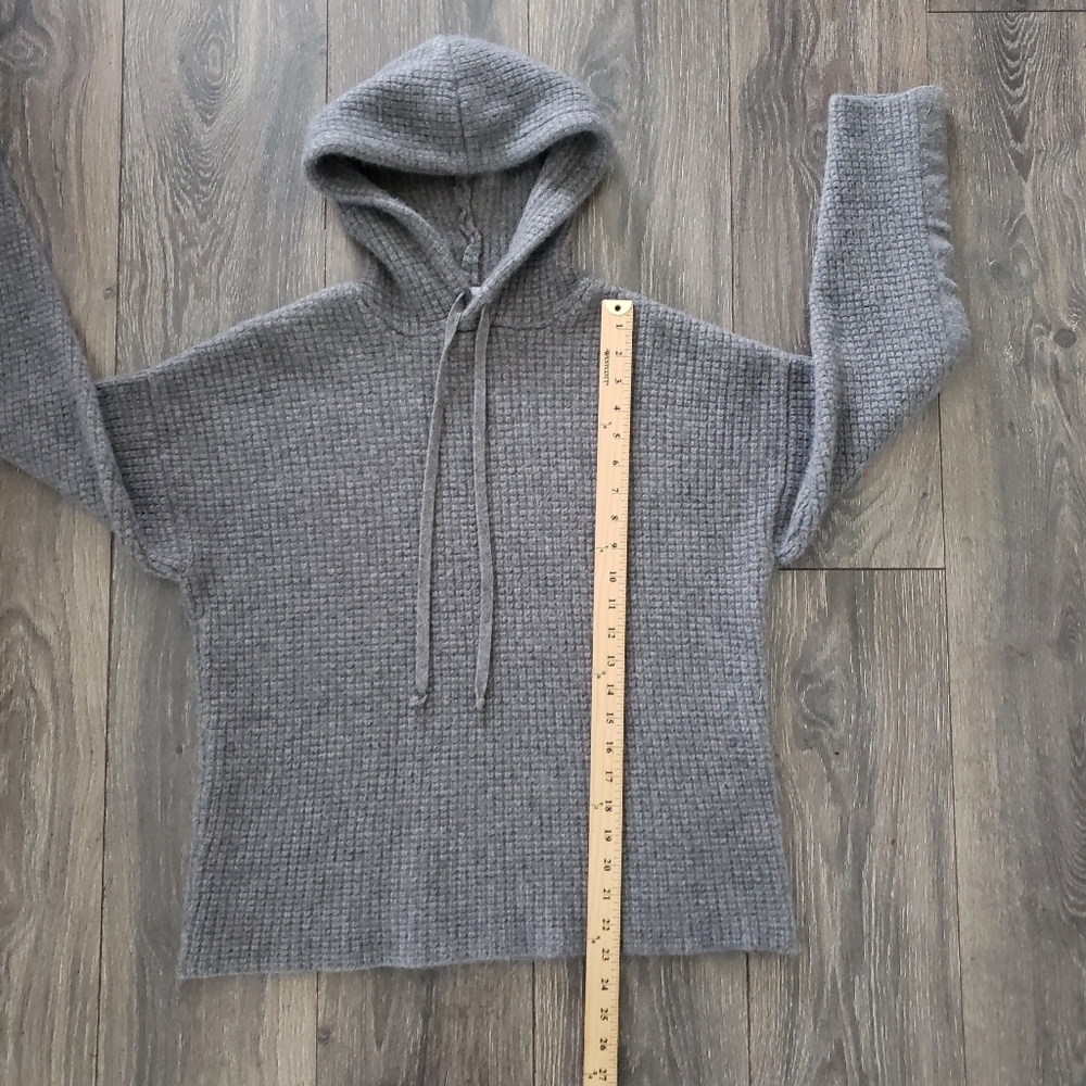 Castanea Brook Lunar 100% Casmere Hoodie Sweater Womens Medium Grey - Picture 6 of 7